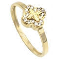 Ring gold K14 with cross