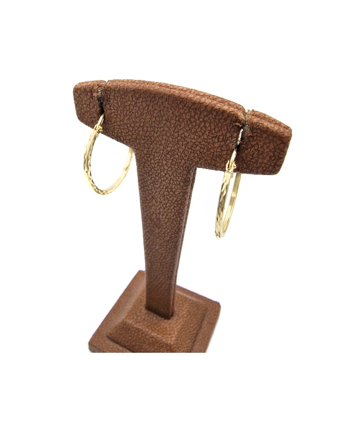 Earrings hoop gold K14 20mm