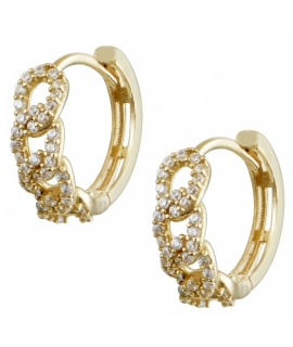 Earrings hoop gold K14 mini 10mm