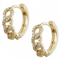 Earrings hoop gold K14 mini 10mm