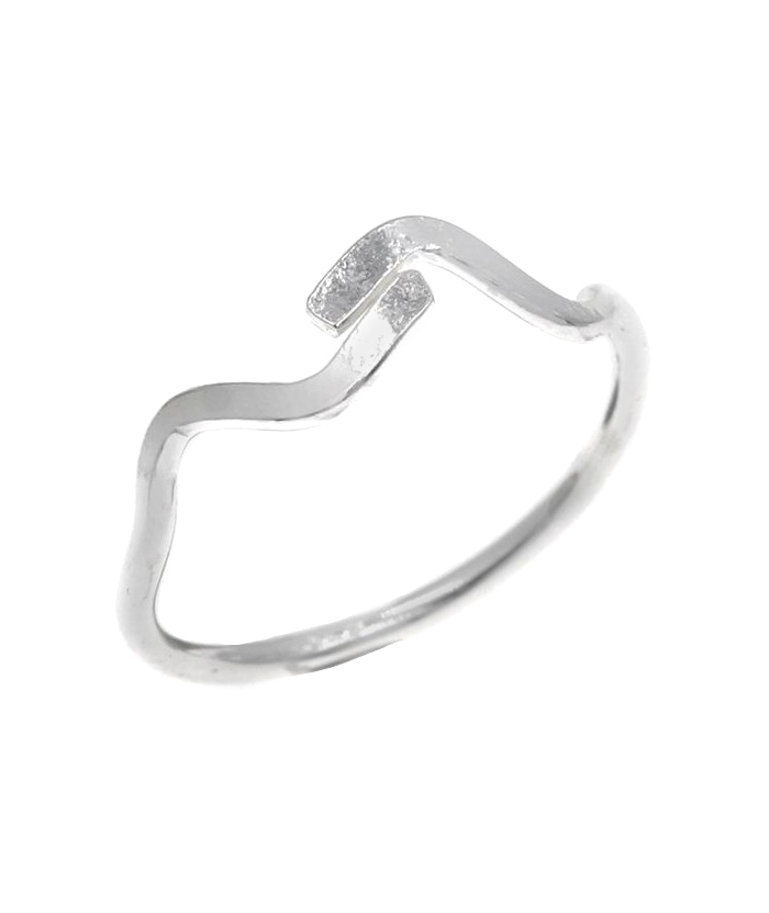 Ring Silver 925° for foot, waves