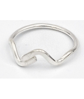 Ring Silver 925° for foot, waves 2