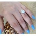 Ring Silver 925° "Eye of sea"