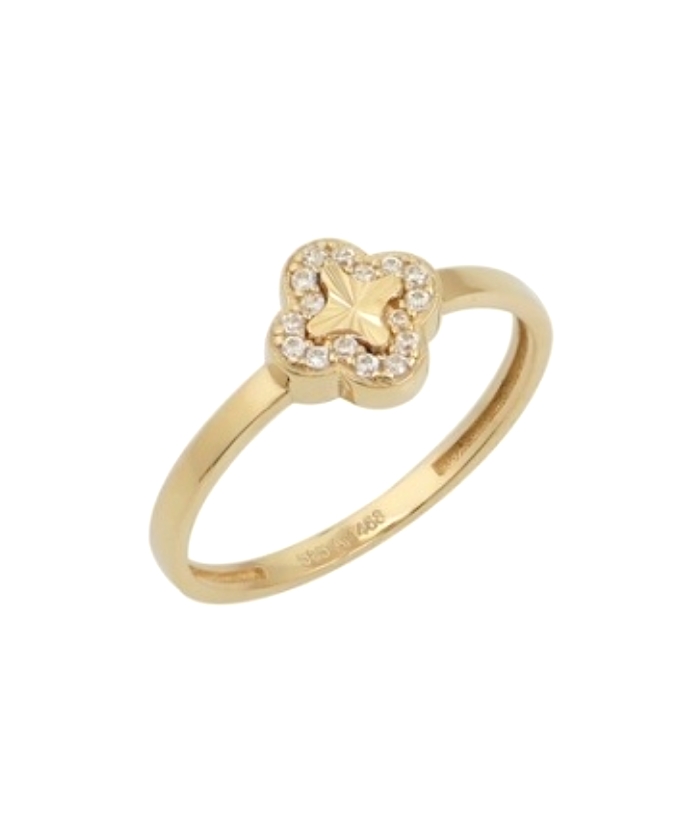 Ring gold K14 with cross