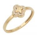 Ring gold K14 with cross
