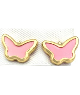 Earrings gold K9 Butterflies 2