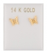 Earrings gold K14 "Butterflies"