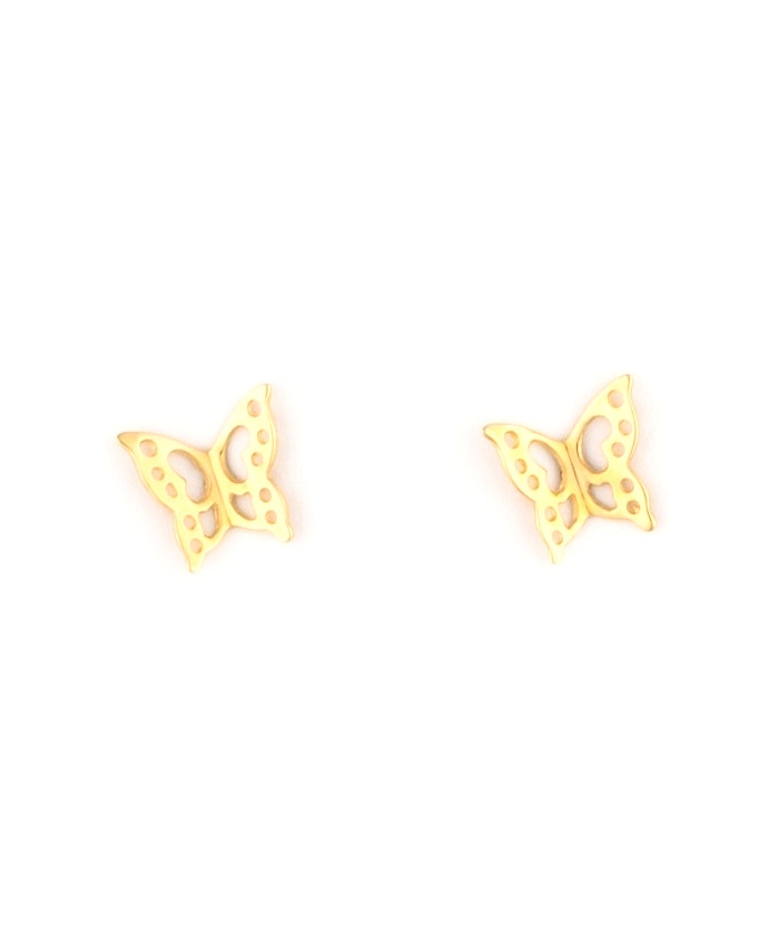 Earrings gold K14 "Butterflies"