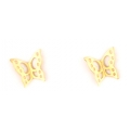 Earrings gold K14 "Butterflies"