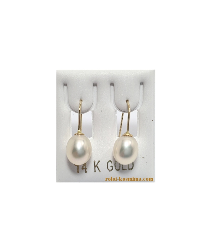 Earrings hanging gold Pearls