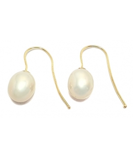 Earrings hanging gold Pearls 2