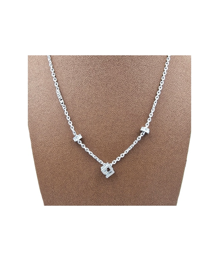Necklace Guess Steel GUESS Steel JUBN03084JWRHT CUBE