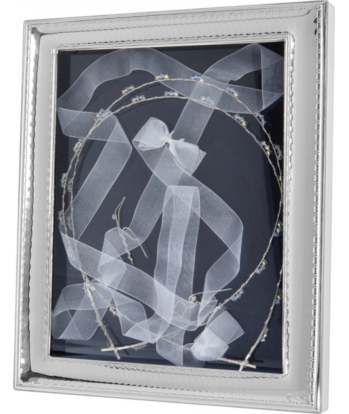 Silver 925° wedding crown case XL 29x23cm