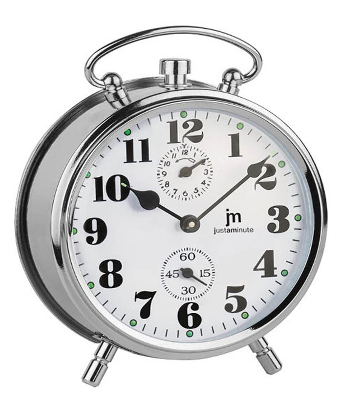 Alarm Clock JM Mechanical Vintage Silver