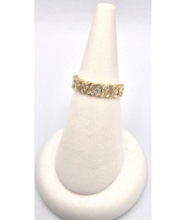 Ring gold K14 with zircons like Chain 2