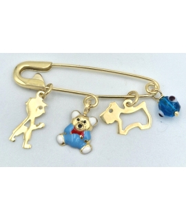 Child Pendant Gold "Boy & small dog"