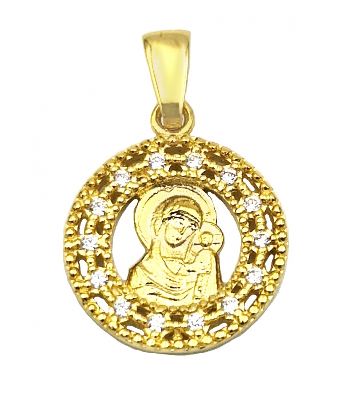 Child Pendant Gold K9 with zircons