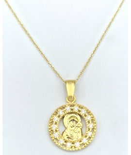 Child Pendant Gold K9 with zircons 2