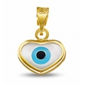 Necklace Gold K9 Eye white