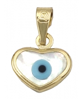 Necklace Gold K9 Eye white