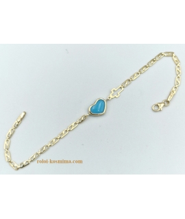 Bracelet Gold K9 with Heart 2