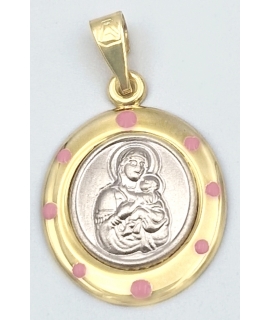 Child Pendant Gold K9 twin color 2