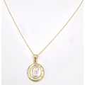 Child Pendant Gold K9 Jesus twin color
