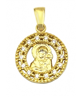 Child Pendant Gold K9 with zircons 2