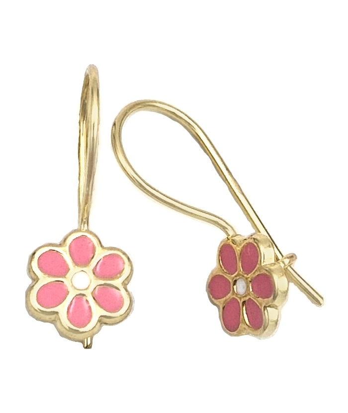 Earrings children Gold K9 'daisies'