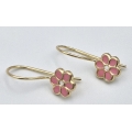 Earrings children Gold K9 'daisies'
