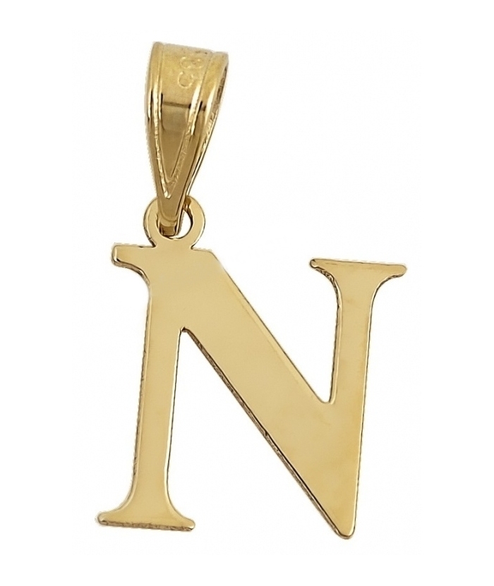 Monogram Gold K14 letter Ν