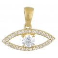 Necklace Gold K14 Eye
