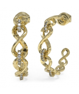 Σκουλαρίκια GUESS ENDLESS DREAM Ατσάλινα JUBE03267JWRHT 30mm