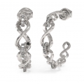Σκουλαρίκια GUESS ENDLESS DREAM Ατσάλινα JUBE03267JWRHT 30mm