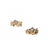 Earrings gold ''Three hearts''