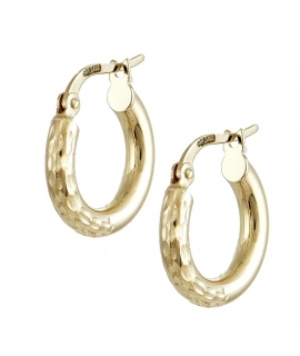 Earrings hoop gold K14 15mm