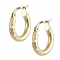 Earrings hoop gold K14 15mm
