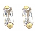Earrings gold K14 Zircon 6mm