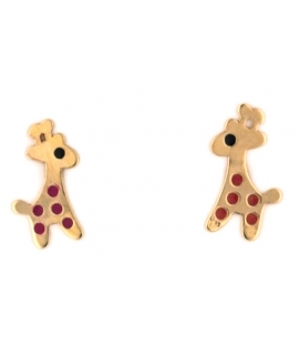 Earrings gold K14 Giraffe