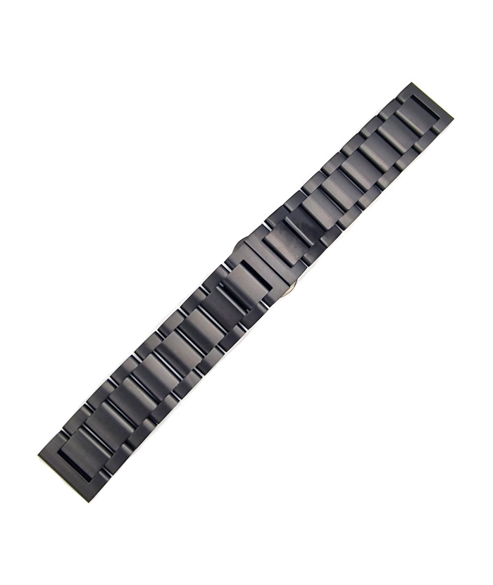 Watch Bracelet  22mm Black Inox Tzevelion B12