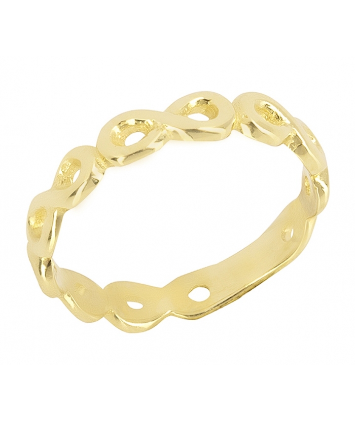 Ring gold K14 with infinities Filva 030591
