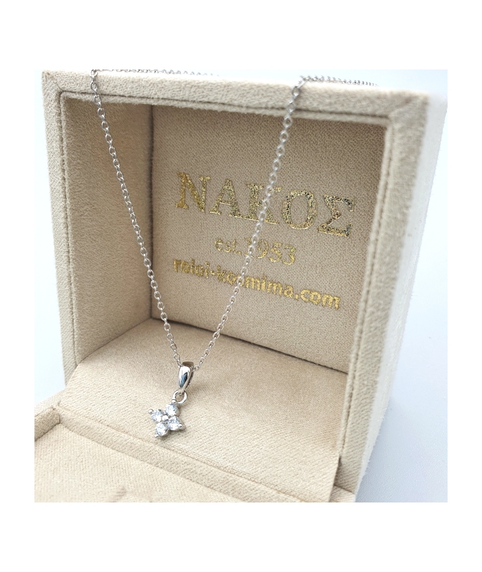 Cross Silver "Line zircons"