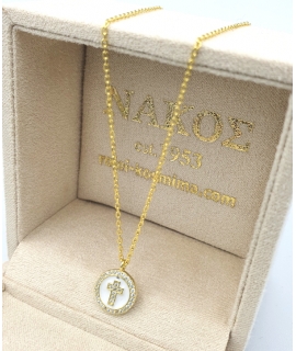 Necklace Silver 'Cross' enamel 2