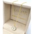 Necklace Silver 'Cross' enamel