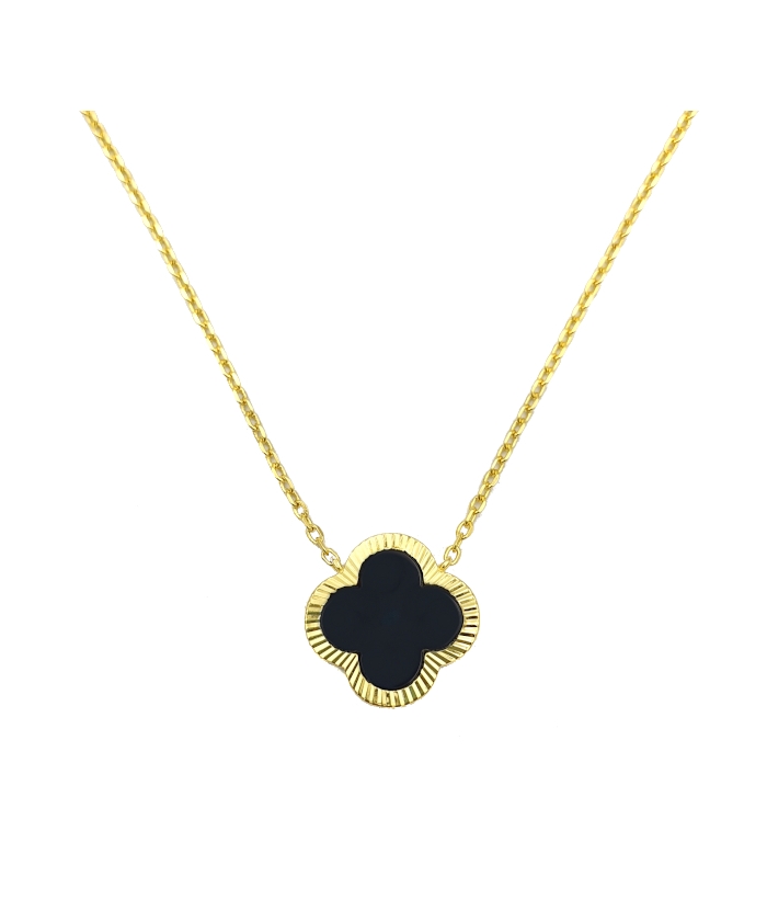 Necklace Silver 'Cross' enamel