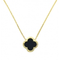 Necklace Silver 'Cross' enamel