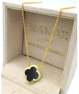 Κολιέ Ασημένιο 925° Σταυρός επίχρυσος τύπου Van Cleef 2
