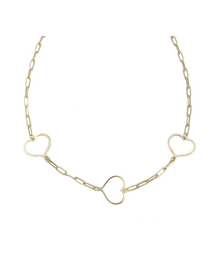 Necklace Silver Heart shiny