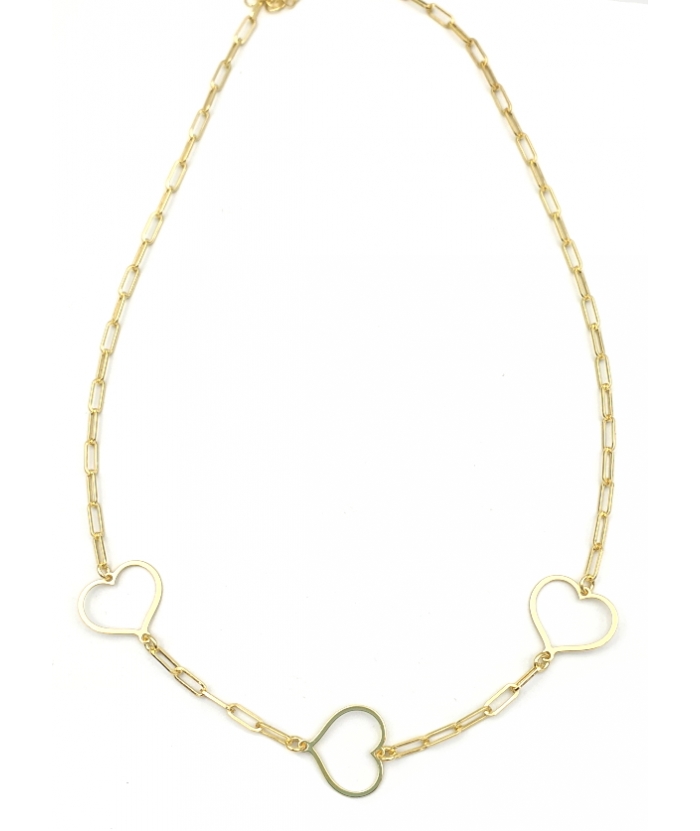 Necklace Silver Heart shiny