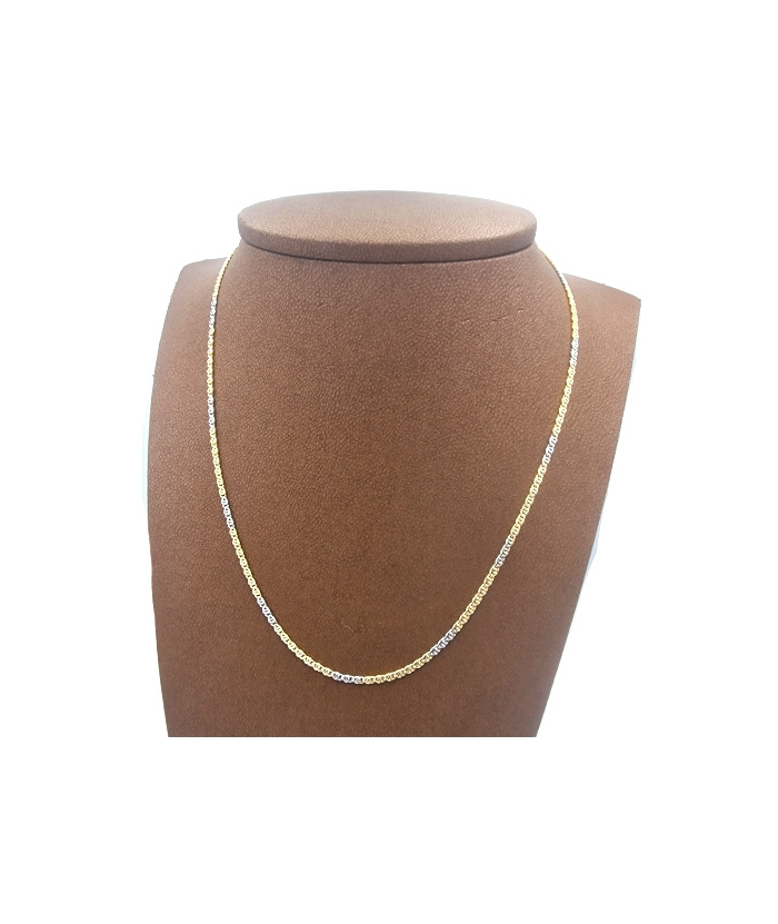 Gold Chain K14 Figaro twin color 50cm